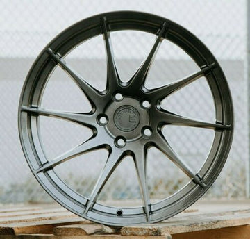 Aodhan AH09 18x8.5 +35 5x100 Hyper Black Directional 18 Inch Wheels Rims Set 4