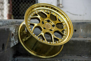 Aodhan 18x8.5 5x100 +35 Gold Chrome DS01 Wheels 18" Fit Impreza Legacy Neon GTI