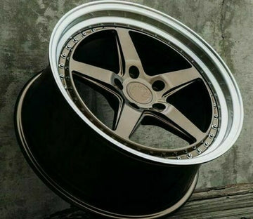 19x9.5 +22 5x114.3 AodHan DS05 Wheels Rims Bronze 19 Inch Deep Set 4