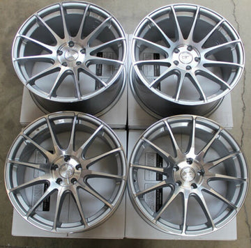 19x8.5/19x10.5 Ground Force Wheels Rims Silver Machined Set 19" Fits BMW E60 M5