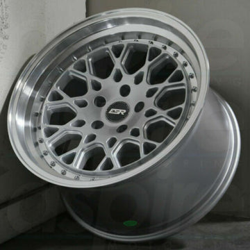 19" ESR CS3 Silver Machined Lip Wheels 19x9.5 / 19x10.5 +22 5x114.3 Rims Set 4