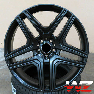 22x10 Black Wheels For Mercedes GL550 R350 ML350 ML500 ML550 5X112 22" Rims Set