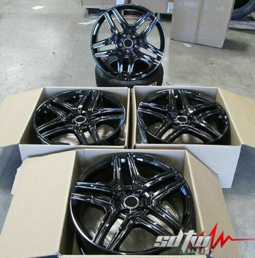 20x9.5 Gloss Black Wheels For Mercedes G Wagon G500 G550 G55 5x130 Rims Set 4
