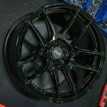 19 Inch ESR CS8 Gloss Black Wheels 19x10.5 +22 5x114.3 Rims Set 4 19"