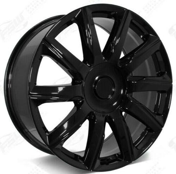 22" Black Platinum Style Wheels Set 4 Fits Cadillac Escalade 22x9 Rims 6x139.7