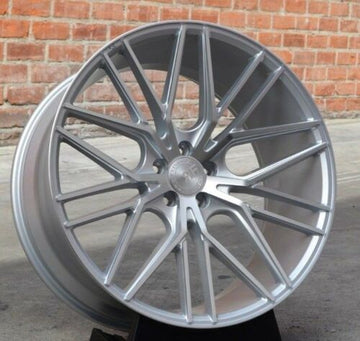 22” RF13 SILVER WHEELS FIT PORSCHE PANAMERA  22x9.0/22x10.5 +45 5x130 (Set 4)