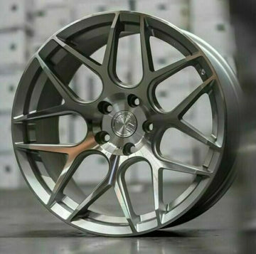 20" Aodhan AFF2 Silver Machined Wheels 20x9 +30 5x112 Rims Set 4