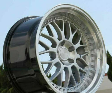 18 Inch ESR SR01 Hyper Silver Deep Dish Wheels 18x9.5 5x120 +35 Rims Set 4