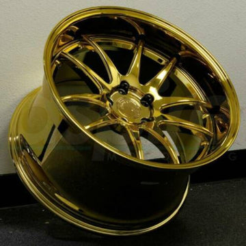 18x9.5/18x10.5 +15 AodHan DS02 Wheels 5X114.3 Gold Chrome Rims Set 4