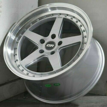 19" ESR CS5 Hyper Silver Machined Lip Wheels 19x9.5 +35 5x120 Rims Set 4