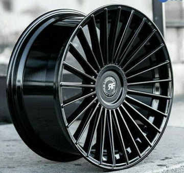 22" Road Force RF22 Gloss Black Wheels Set Fit BMW F01 740 750 F11 F12 640i 650i