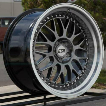 19 ESR SR01 Gun Metal Machined Lip Wheels 19x8.5 +30 / 19x9.5 +35 5x120 Rims Set