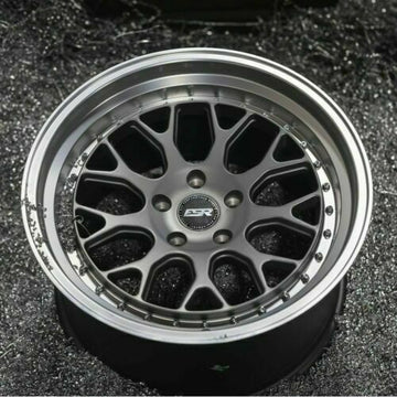 19 Inch ESR CS01 Graphite Machined Lip Wheels 19x10.5 +22 5x114.3 Rims Set 4
