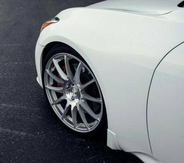 20" MRR GF6 Silver Machined Wheels 20x9 5x120 +38 Ground Force Rims Set 4