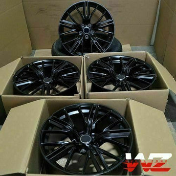 20" Satin Black Wheels 20x10 / 20x11 Fit Chevrolet Camaro Chevy Set 4 Rims 5x120