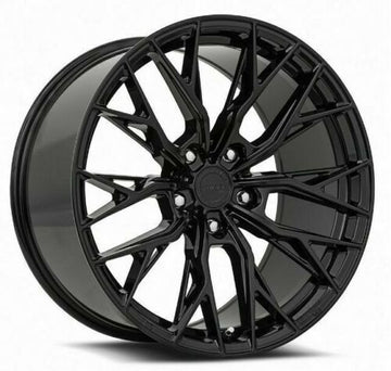 18x9.5 MRR GF5 5x120 +40 Wheels Gloss Black 18" Ground Force Rims Set 4