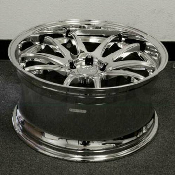19x9.5 Aodhan DS02 Wheels 5x114.3 +22 Vacuum Chrome 19 Inch Rims Set 4