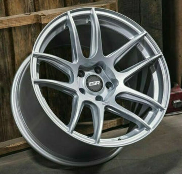 19 Inch ESR CS8 Hyper Silver Wheels 19x10.5 +22 5x114.3 Rims Set 4 19"
