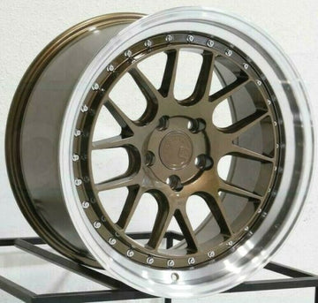 18x8.5 Bronze Wheels Aodhan DS06 5x100 +35 Rims Fit VW Jetta Golf 18" Set 4