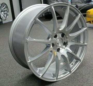 19" MRR GF6 Silver Machined Wheels 19x8.5 5x112 +25 Ground Force Rims Set 4