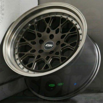 ESR CS3 Wheels 18x9.5 +22 5x114.3 Matte Bronze Machined Lip 18 Inch Rims Set 4